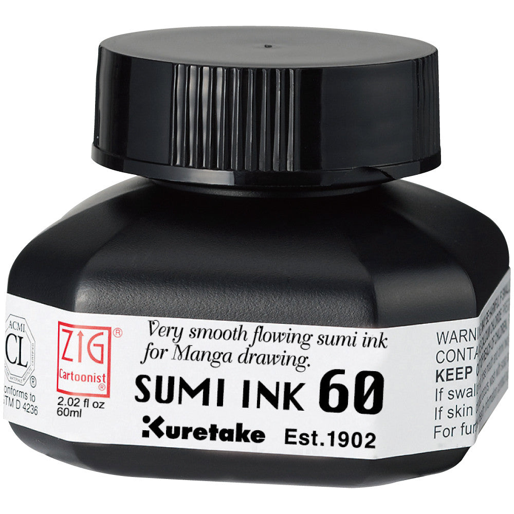 Tinta Sumi Ink Zig Kuretake 60ml Preto